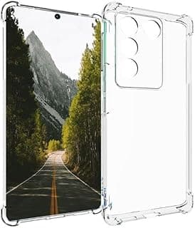 For Vivo V29E Shockproof Silicone Back Defender Cover, Defender Corners and Semi Transparent Back Compatible With Vivo V29E (6.67') (Clear)