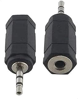 Black 2.5 to 3.5 adapter محول مقابس الصوت أسود، من ثيرد بارتي