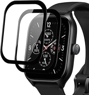 SeNool Screen Protector Compatible with Amazfit GTS 4 [Pack of 2], 3D Full Coverage Screen Protector, Anti-Scratch, Bubble-Free, Anti-Fingerprint] Screen Protector for Amazfit GTS 4