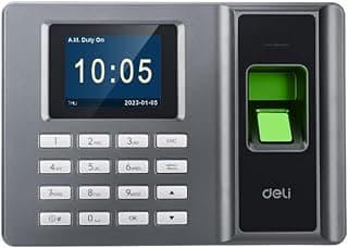 ES152 Biometric Fingerprint Attendance Machine, 2.4-inch LCD Display, 1500 Fingerprint Capacity, 120,000 Logs, USB Export, No Monthly Fee