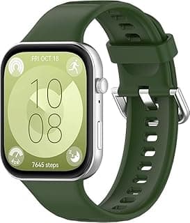 Compatible with Huawei Watch Fit 3/4 Pro / 4 Pro Bands, Soft Silicone Replacement Sport Band for Women Men, Adjustable Waterproof Sport Wristbands Quick Release Strap