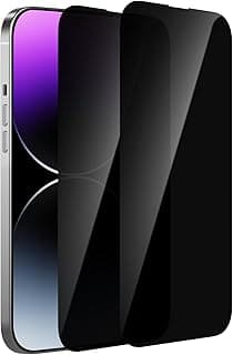 عدد 2 واقي شاشة خصوصية McgojoHi لـ ابل iPhone 15 Pro Max مقاس 6.7 بوصة [مضاد للتجسس] زجاج مقوى، حساس للمس/مضاد للخدش/بصمات الأصابع/سهل التركيب بدون فقاعات