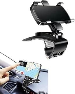 حامل هاتف للسيارة يثبت على لوحة العدادات بدوران 360 درجة، حامل موبايل بمشبك للسيارة 3 في 1 متعدد الوظائف مناسب للهواتف الذكية - من رنا ستور