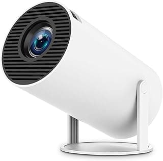 HY300 Pro 720P Portable Projector, Android OS 11.0 WiFi 6 BT 5.0, Automatic Keystone Correction, 130 Inch Screen