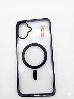 جراب شفاف من السيليكون TPU متوافق مع Samsung Galaxy A07 بحواف ملونة وتصميم جديد ومواد ممتازة مضاد للصدمات من Amarah Store (أسود)