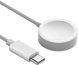Charger Compatible with A-pple Watch, Fast Wireless Magnetic Suction Type-C Smart Watch Charger, 1m Charging Cable Compatible with A-pple Watch Series 9/8/7/6/Se/5/4/3/2/1/Ultra (USB-C)