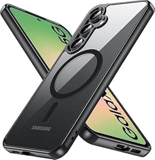Case for Samsung Galaxy A37 5G, Compatible with MagSafe, Military Drop Protection, Anti-Yellowing Clear Back, Scratch Resistant, Slim Shockproof Protective Phone Case - Black