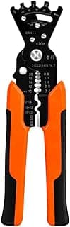 Generic Wire Stripper, Multifunctional Cable Stripper Tool, Wire Cutter, Professional Automatic Wire Stripper Pliers for Wire Stripping/Cutting/Crimping/Twisting, Stainless Steel, Orange