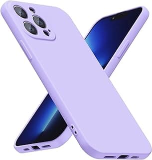 Silicone Case High Quality Padded Inside with Full Camera Protection for iPhone 13 Pro Max (Purple)