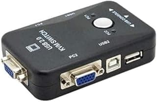 جهاز تشغيل 2 كمبيوتر على ذات الشاشة ولوحة المفاتيح والماوس يو اس بي KVM21UA
