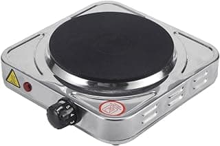 Rafal Single Electric Stove Cooking Hot Plate, 1000 watt Silver