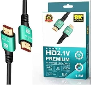 كابل HDMI بطول 1.5 متر 8K 2.1 UHD عالي السرعة 48 جيجابايت في الثانية 8K @60 هرتز سلك مضفر eARC ديناميكي HDR دولبي فيجن من كوجار-ايجي