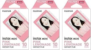 حزمة أفلام Instax Mini بنكهة Pink Lemonade (10 صور، عبوة من 3) (3 قطع)