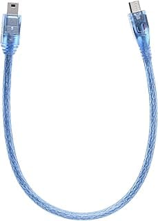 كابل USB 5 دبابيس ذكر الى مايكرو 30 سم وعملي لأجهزة متعددة من ايميكس أزرق