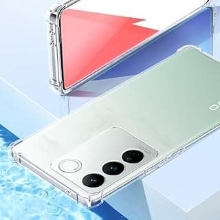 3mara store Compatible with VIVO V29E New Design High Quality Shockproof TPU Transparent Back Case Cover (Clear)
