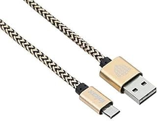 كابل شحن و داتا عريض للموبايل موديل FAST CHARGE CK 10 MICRO لجميع انواع الموبايلات و الباور بنك، بشدة 2.1 امبير بطول 1 متر - كابل شحن USB إلى وصلة MICRO ابيض