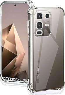 جراب متوافق مع انفنكس Note 50S، غطاء سيليكون شفاف TPU، حماية للكاميرا وزوايا مضادة للصدمات - شفاف