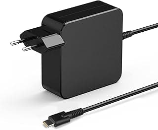محول طاقة USB C بقدرة 65 واط شاحن لابتوب لينوفو يوجا 720 910 C740 C930 ثينك باد X1 كربون الجيل الخامس/الجيل السادس/الجيل السابع T480 T580 E480 E580 ماك بوك برو اتش بي اسوس ايسر هواوي أسود عدد 1