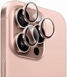 واقي عدسة كاميرا ال جي LG-004 معدن PVD - لهاتف ايفون 16 Pro و 16 Pro Max، روز جولد | ضمان 18 شهر