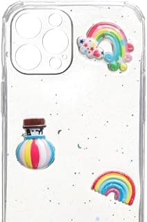 Glitter Plastic Back Cover For Apple iPhone 12 Pro Max, Clear E-G-406