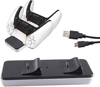 PS5 Controller Charger, Dual USB Charging Station for Playstation 5, Fast Charging, Two Dualsense Charging Station, Charging Station Dock