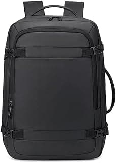 Backpack for Men 27L Office Travel Backpack Casual Laptop Bag with 17-inch Laptop Pocket Water-Multi-pockets Large Capacity Expandable College RAL1920-Black