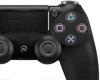 Wireless Game Controller for PlayStation 4, PC Compatible, Dual Vibration, Classic Design with Traditional Buttons, Black