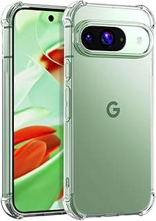 جراب حماية شفاف من مادة TPU ممتص للصدمات ومرن لهاتف جوجل بيكسل (Pixel 9 Pro)