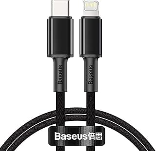 20W PD2.0 USB-C to Lightning iOS Cable for Apple iPhone 6 / 6s / 5 / 5s / SE Quick Charge and Data Transfer Type C to iP Cable - 1 Meter - Black