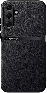 Phone Case Cover Leather TPU Back Case Cover shock resistant Compatible with Samsung Galaxy A17 (Black)