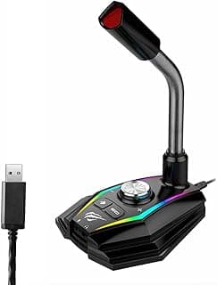 مايك جيمنج GK56 بمنفذ USB وإضاءة RGB LED