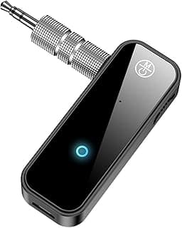 محول بلوتوث 5.0 بمنفذ 3.5mm، مرسل ومستقبل لاسلكي 2 في 1 للسيارة، التلفزيون، السماعات، والبروجيكتور