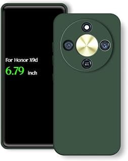 جراب سيليكون خلفي ملون لـ Honor X9d، حماية للكاميرا من الصدمات من TPU متوافق مع Honor X9d (6.79 بوصة) (أخضر داكن)