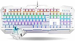 لوحة مفاتيح F2009 كيبورد بمفاتيح مربعة ومنفذ USB من اولا أبيض أسود