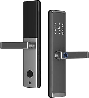 Smart Door Lock 37cm Hight TT Lock WiFi Version No Gateway Required, Keyless Entry Lock Fingerprint Electronic Digital Keypad with App Remote Control Auto Lock