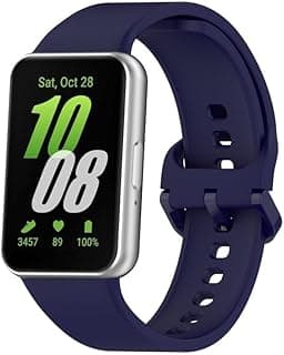 سوار ساعة رياضي بديل من السيليكون الناعم من Next Store متوافق مع Samsung Galaxy Watch Fit 3 ، حزام سريع الفك والتركيب مقاوم للتعرق للرجال والنساء