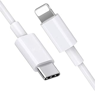 شاحن سريع 20W USB C محول طاقة 1 متر أصلي، متوافق مع ايفون، ايباد، AirPods