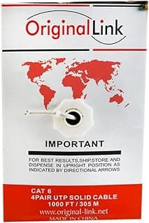 كابل شبكة لينك اصلي CAT6 طول 305 متر
