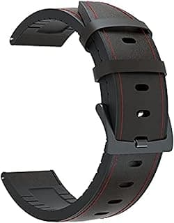 ستراب جلد بظهر سيليكون - مقاس 22 - (اسود - احمر)، من أخرى، للجنسين عدد 1