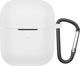 جراب سيليكون متوافق مع سماعات Oraimo Freepods Neo OTW-330S، غطاء حماية ناعم، مضاد للصدمات مع ميدالية (أبيض)