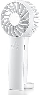 Portable Handheld Fan, USB Rechargeable Mini Fan with 3 Speed Levels, Lightweight Personal Fan for Desk & Hand Use with Hanging Loop, Ideal for Home, Office & Travel
