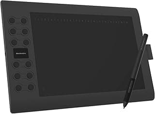 تابلت رسم رقمي M106K PRO مقاس 10 × 6 بوصة، يدعم الإمالة، قلم بدون بطارية 8192 مستوى ضغط، 12 مفتاح اختصار + 16 مفتاح سوفت، متوافق مع اندرويد وWin وMac OS