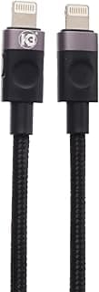 K3-K84 Fast Charging Cable (USB-C To Lightning) 1m Nylon Braided Charger Cord, Supports PD 100W, Data Transfer Compatible with iPhone - Black