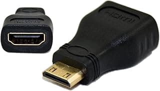 Mini HDMI Male to HDMI Female Adapter Converter VGA- Black