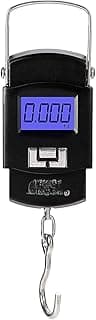Digital Scale - Portable Hanging Electronic Weighing Device for Luggage and Tackle Bags, Battery Operated with 50kg Max Capacity, Durable Plastic Body in Sleek Black Finish for Home or Travel Use Toda