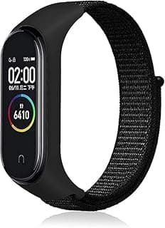 سوار رياضي من النايلون متوافق مع شاومي Mi Band 7/6/5/4/3 و Amazfit Band 5 للرجال والنساء، حزام ساعة رياضي ناعم وقابل للتعديل وجيد التهوية