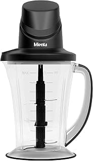 Mienta Chopper Blitz 500 Watt, Large 2L Chopping Bowl, 6 Stainless Steel Blades, Black – CH23738A
