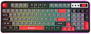كيبورد وسائط متعددة DK-700 RGB بسلك صامت بمنفذ USB (مفتاح عربي/انجليزي) - تأثيرات اضاءة خلفية RGB - مقاومة للماء 98 مفتاح BPT للالعاب / الاعمال / الكمبيوتر / ويندوز من جيرتيك