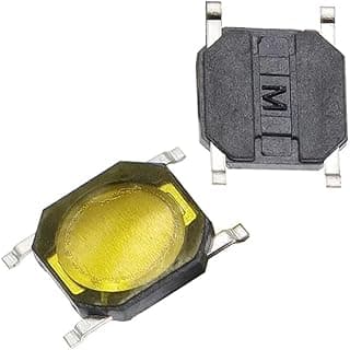 Button Power - Micro High Performance Durable Tactile Push Button Momentary Power Switch DC12V 50mA Membrane Tact 4 Pin (4mm x 4mm x 0.8mm) SMD