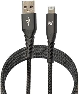 كابل شحن ومزامنة USB الى لايتنينج ام اف اي من لافينتو، طول الكابل 1 متر، فضي/أسود